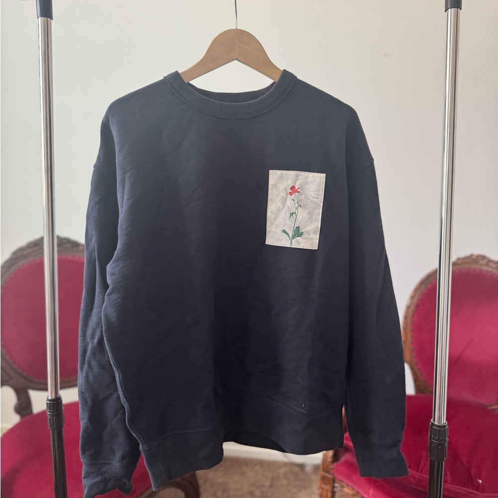 rag & bone Black Crewneck Sweater Classic Knit